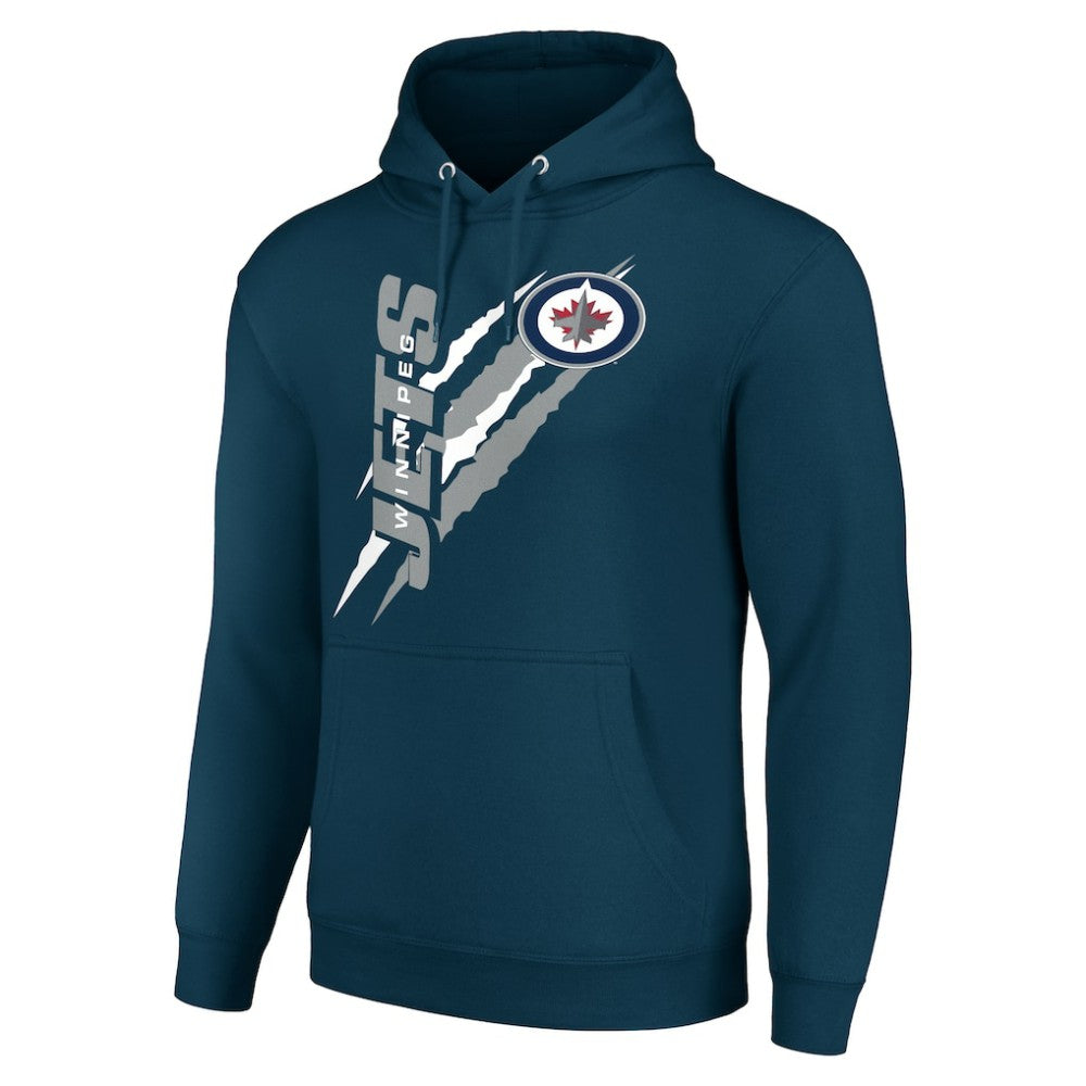 Winnipeg Jets Starter Color Scratch Fleece Pullover Hoodie - Blue | US 201059250