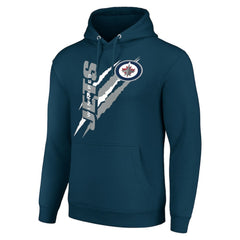 Winnipeg Jets Starter Color Scratch Fleece Pullover Hoodie - Blue | US 201059250