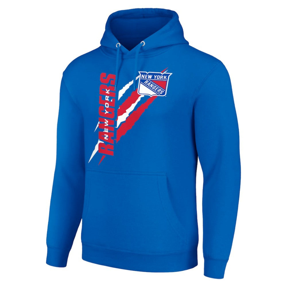 New York Rangers Starter Color Scratch Fleece Pullover Hoodie - Royal | US 201059261