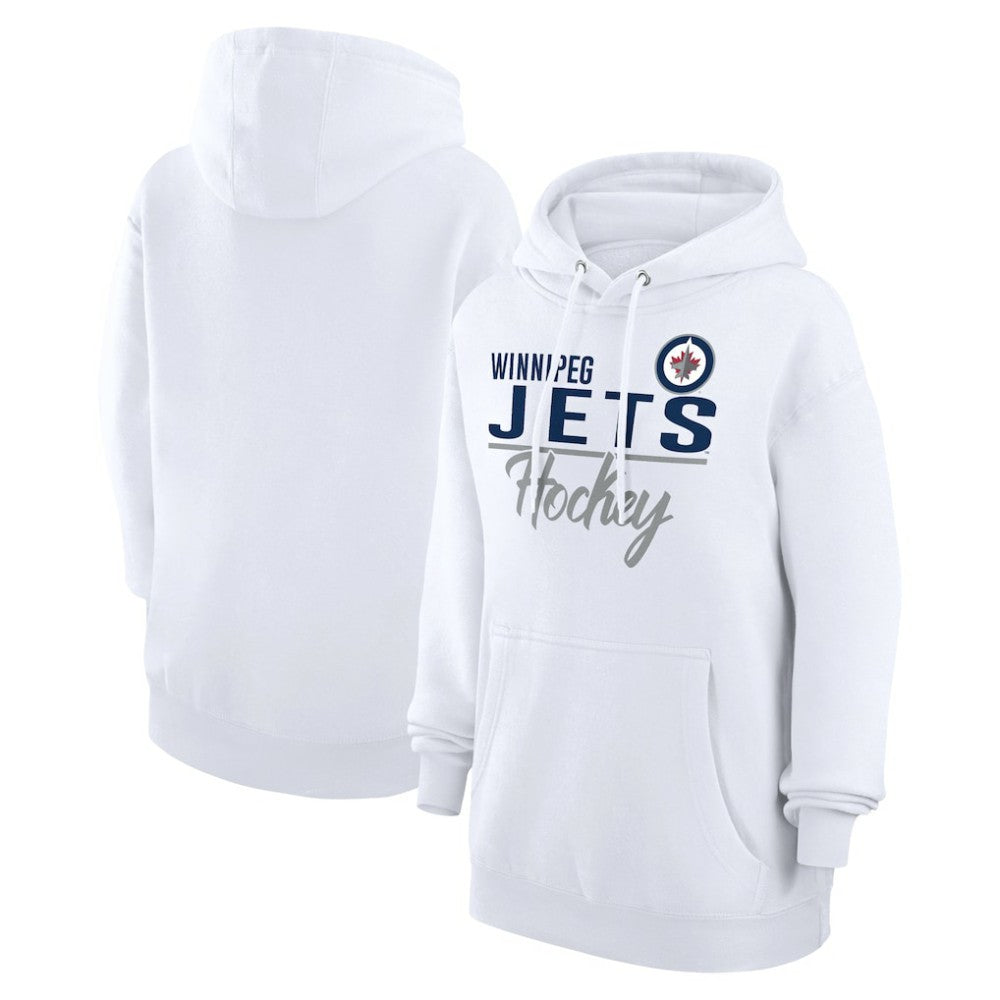 Winnipeg Jets G-III 4Her by Carl Banks Women's Team Fleece Pullover Hoodie - White | US 201059282