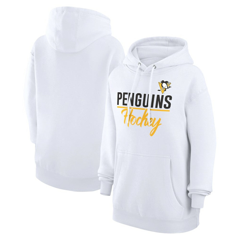 Pittsburgh Penguins G-III 4Her by Carl Banks Women's Team Fleece Pullover Hoodie - White | US 201059290