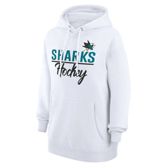 San Jose Sharks G-III 4Her by Carl Banks Women's Team Fleece Pullover Hoodie - White | US 201059291