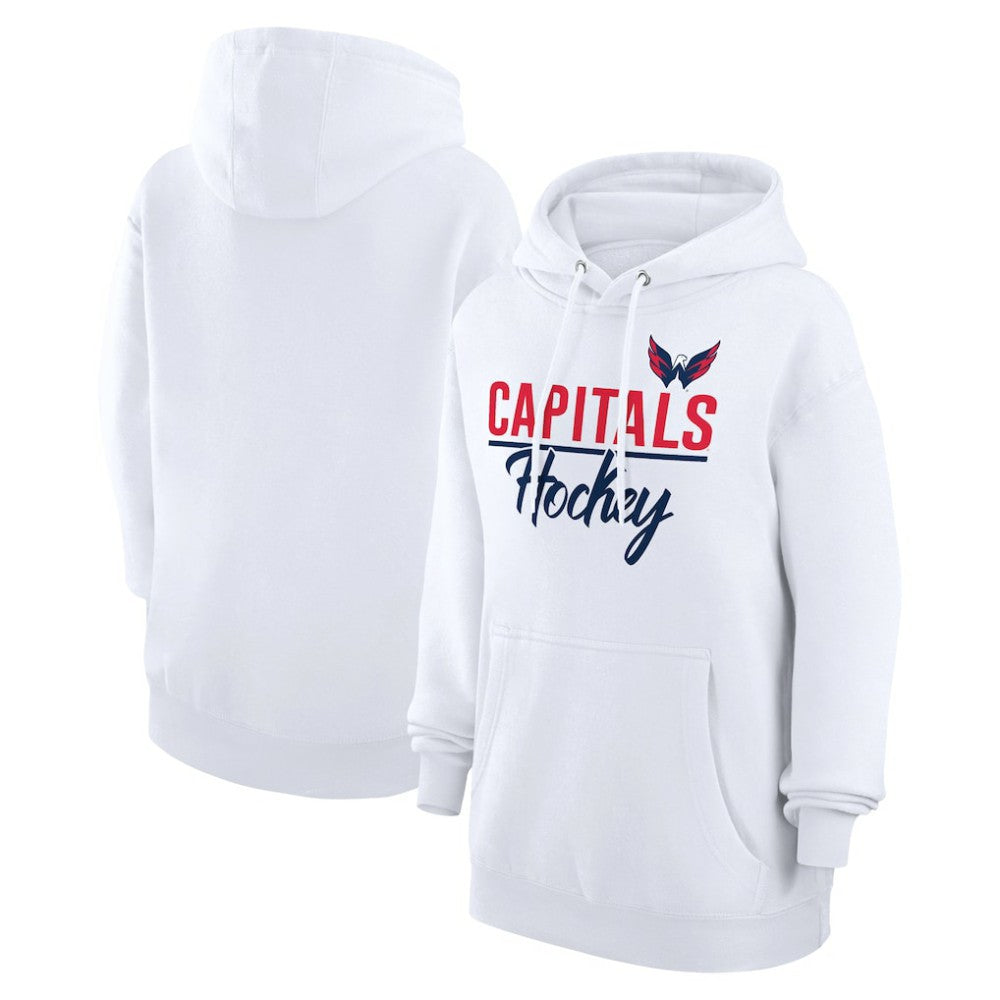 Washington Capitals G-III 4Her by Carl Banks Women's Team Fleece Pullover Hoodie - White | US 201059299