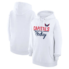 Washington Capitals G-III 4Her by Carl Banks Women's Team Fleece Pullover Hoodie - White | US 201059299