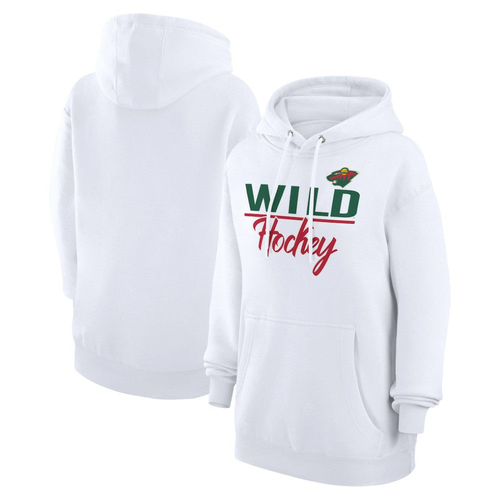 Minnesota Wild G-III 4Her by Carl Banks Women's Team Fleece Pullover Hoodie - White | US 201059315