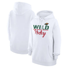 Minnesota Wild G-III 4Her by Carl Banks Women's Team Fleece Pullover Hoodie - White | US 201059315