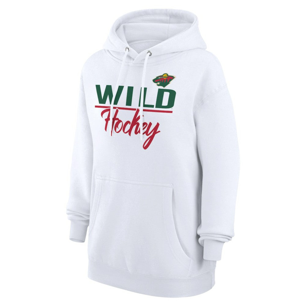 Minnesota Wild G-III 4Her by Carl Banks Women's Team Fleece Pullover Hoodie - White | US 201059315