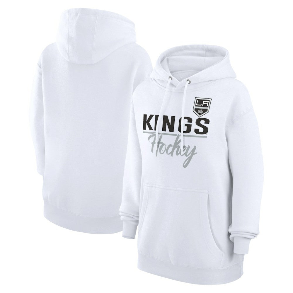 Los Angeles Kings G-III 4Her by Carl Banks Women's Team Fleece Pullover Hoodie - White | US 201059316