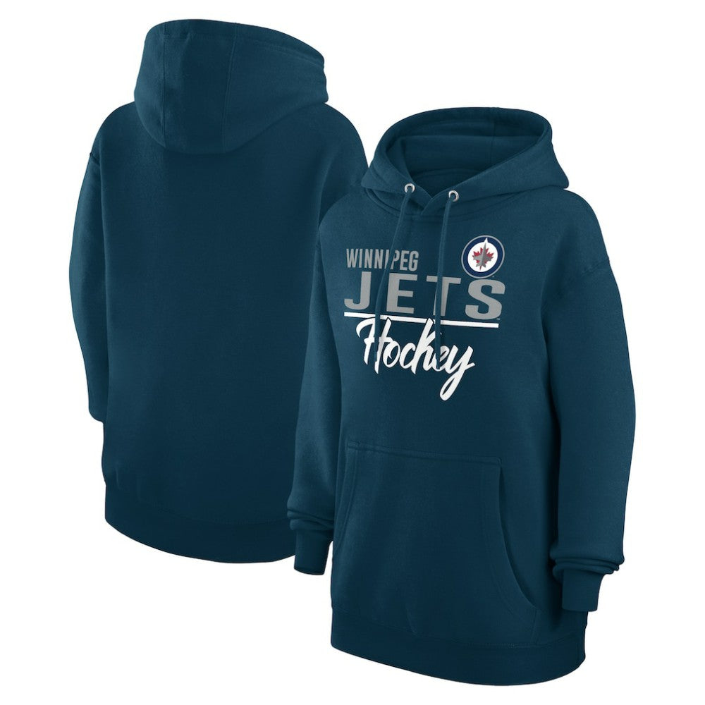 Winnipeg Jets G-III 4Her by Carl Banks Women's Team Fleece Pullover Hoodie - Navy | US 201059325