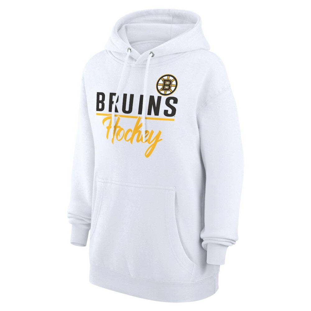 Boston Bruins G-III 4Her by Carl Banks Women's Team Fleece Pullover Hoodie - White | US 201059332