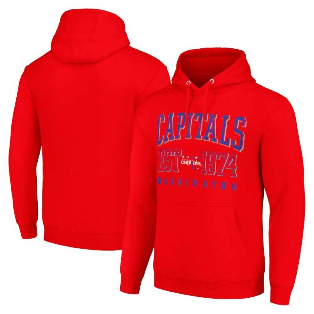 Washington Capitals Starter Retro Graphic Pullover Hoodie - Red | US 201059353