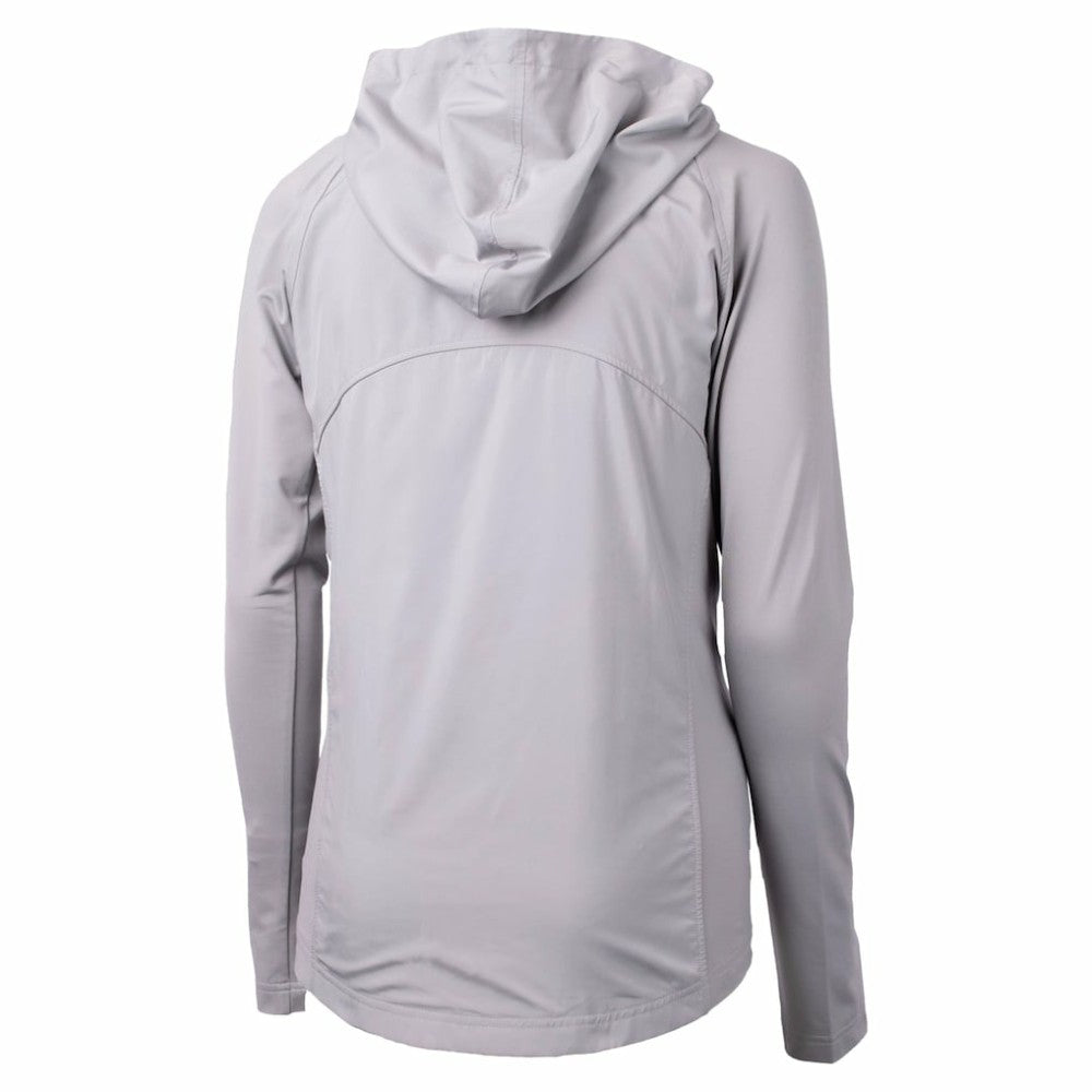 San Diego Padres Cutter & Buck Women's City Connect Adapt Eco Knit Hybrid Recycled Full-Zip Hoodie - Gray Hoodies