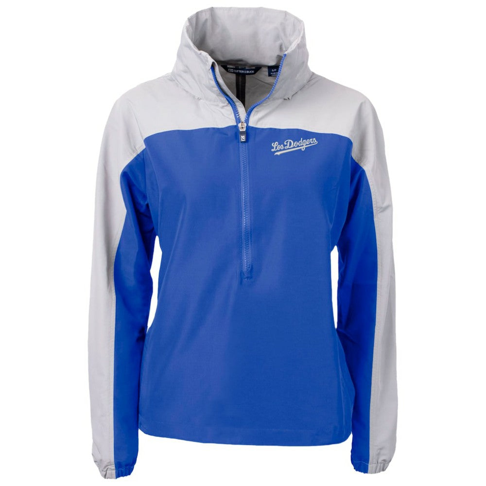Los Angeles Dodgers Cutter & Buck Women's City Connect Charter Eco Recycled Half-Zip Anorak Jacket - Royal Jackets