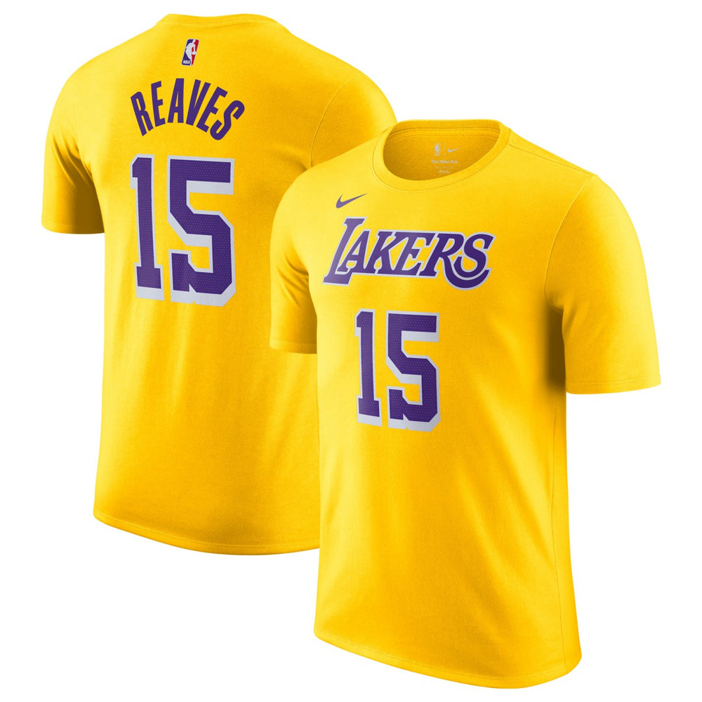 Austin Reaves Los Angeles Lakers Icon Edition Name & Number T-Shirt Gold - Nike