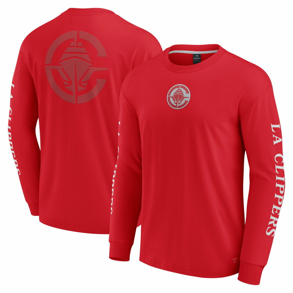 LA Clippers Elements Strive Long Sleeve T-Shirt  Red - Fanatics