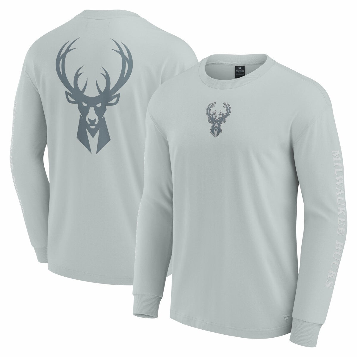Milwaukee Bucks Elements Strive Long Sleeve T-Shirt  Gray - Fanatics