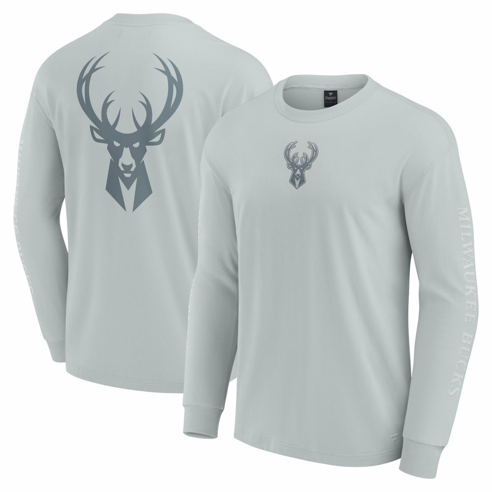 Milwaukee Bucks Elements Strive Long Sleeve T-Shirt  Gray - Fanatics