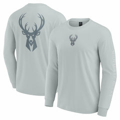 Milwaukee Bucks Elements Strive Long Sleeve T-Shirt  Gray - Fanatics