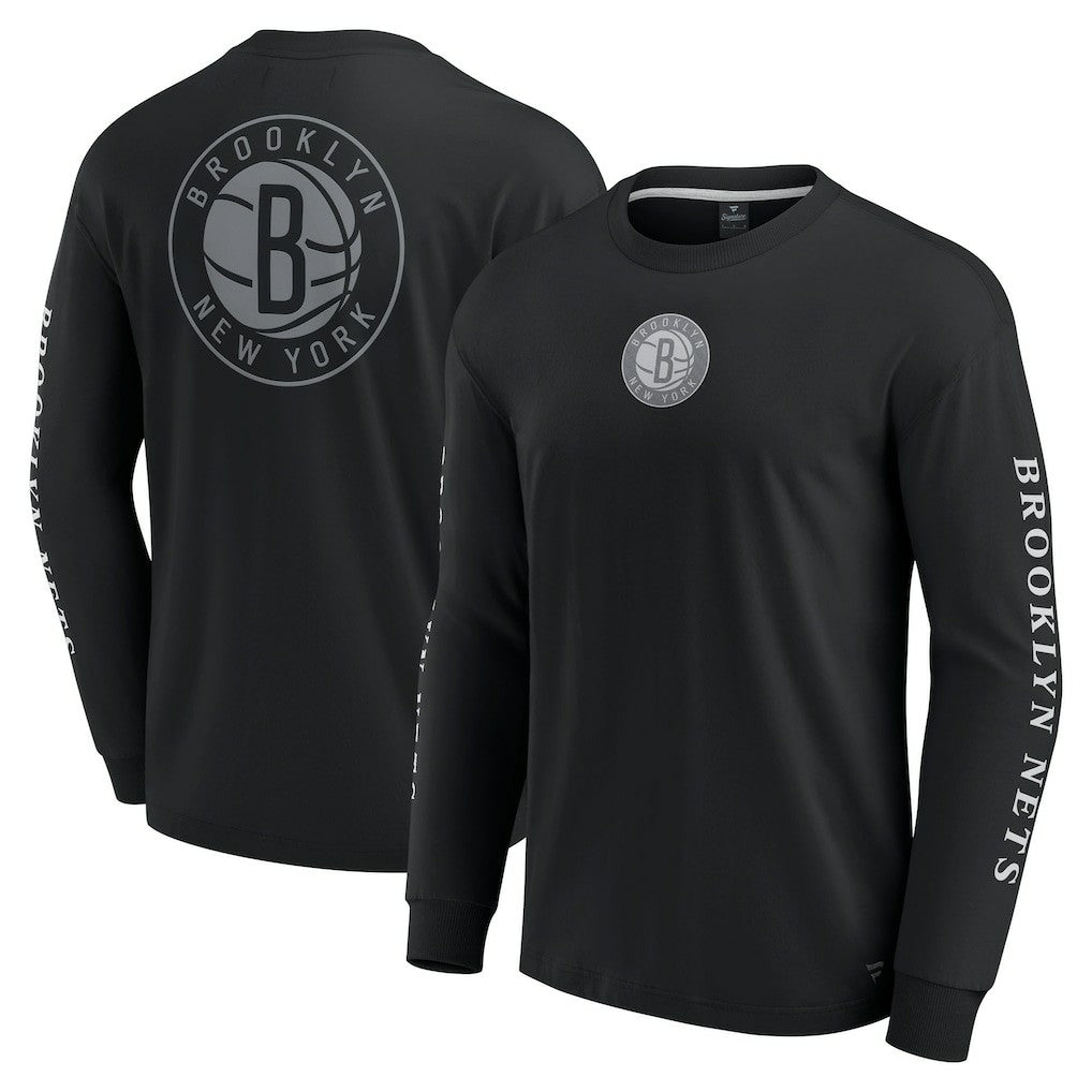 Brooklyn Nets Elements Strive Long Sleeve T-Shirt  Black - Fanatics
