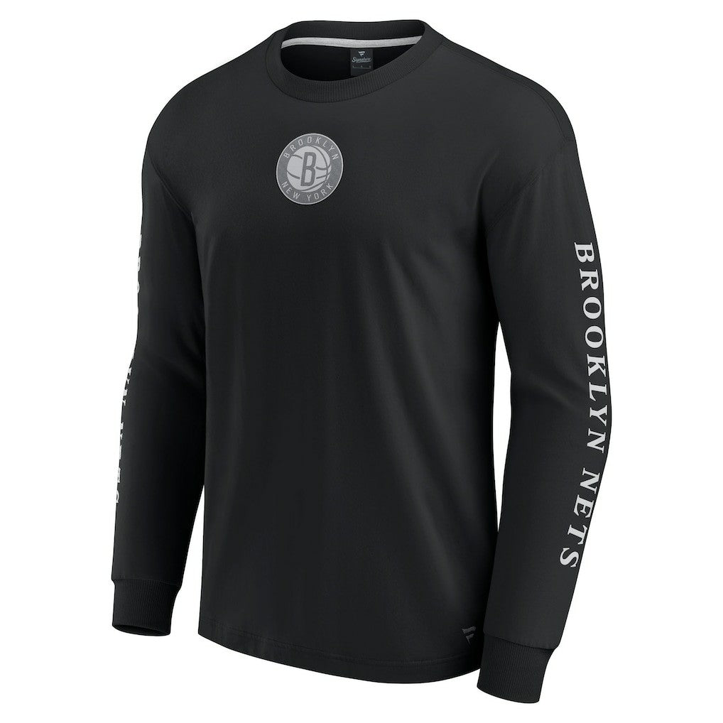 Brooklyn Nets Elements Strive Long Sleeve T-Shirt  Black - Fanatics