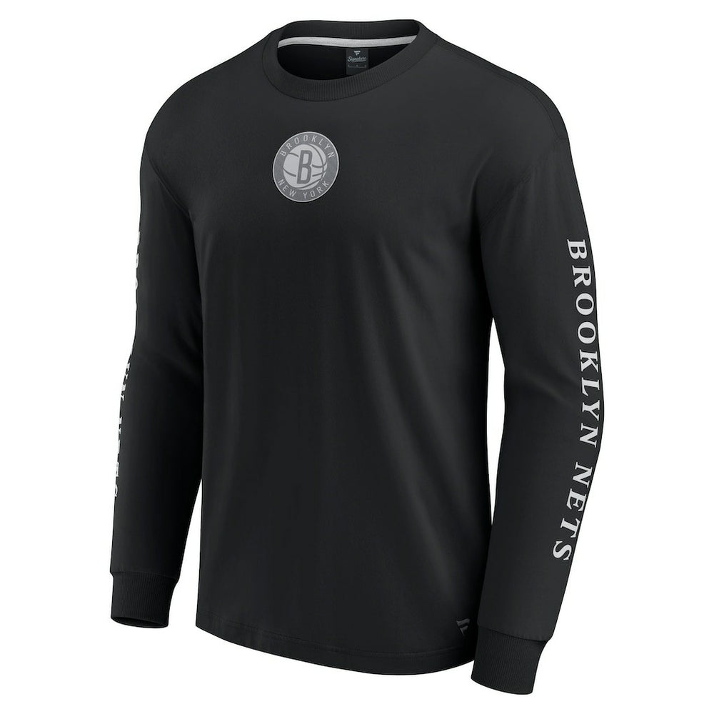 Brooklyn Nets Elements Strive Long Sleeve T-Shirt  Black - Fanatics