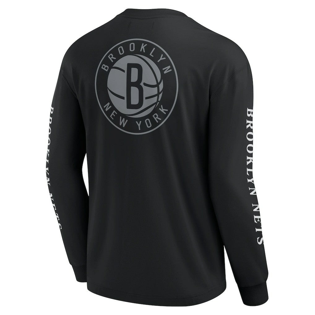 Brooklyn Nets Elements Strive Long Sleeve T-Shirt  Black - Fanatics