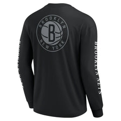 Brooklyn Nets Elements Strive Long Sleeve T-Shirt  Black - Fanatics