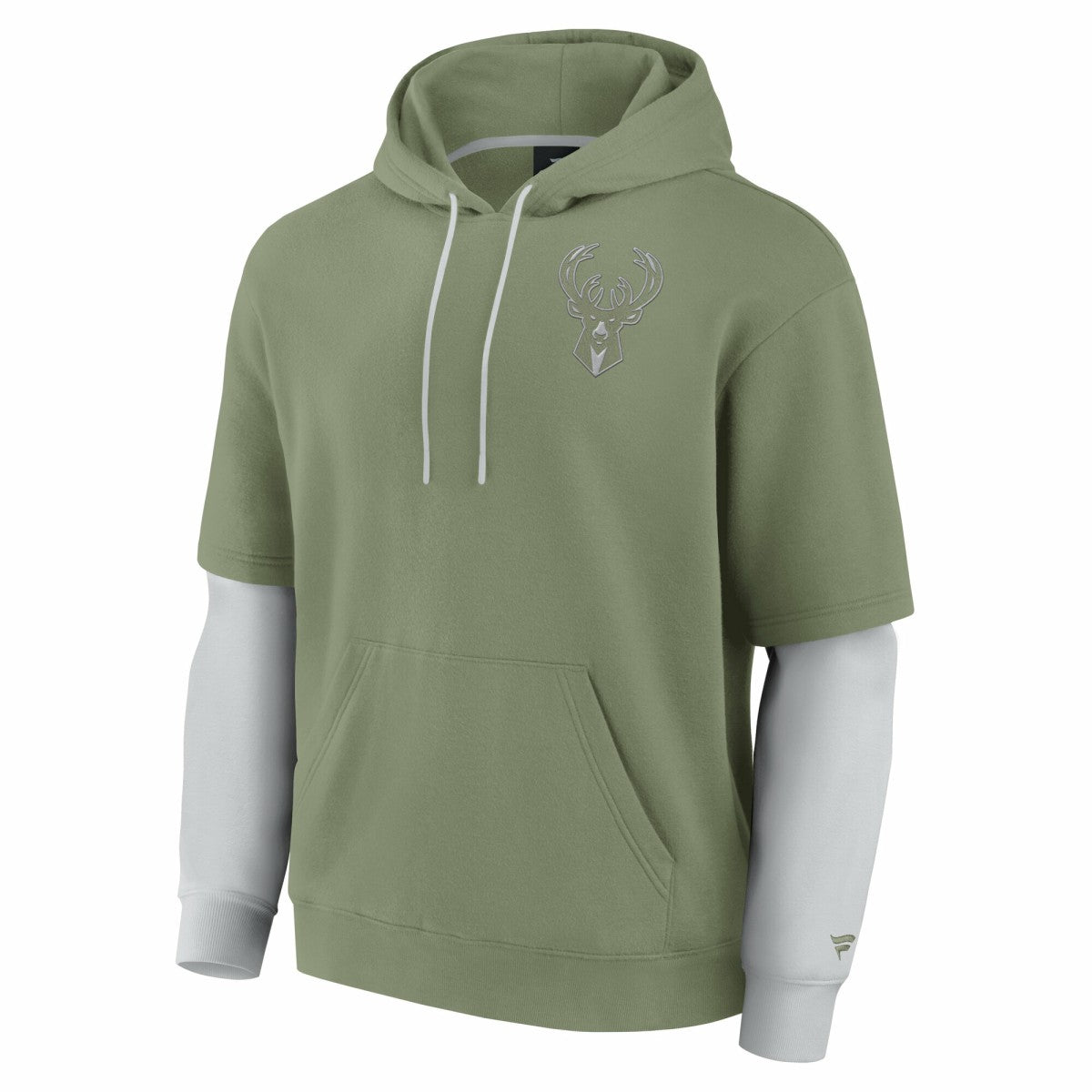 Milwaukee Bucks Elements Sleek Pullover Hoodie Olive - Fanatics