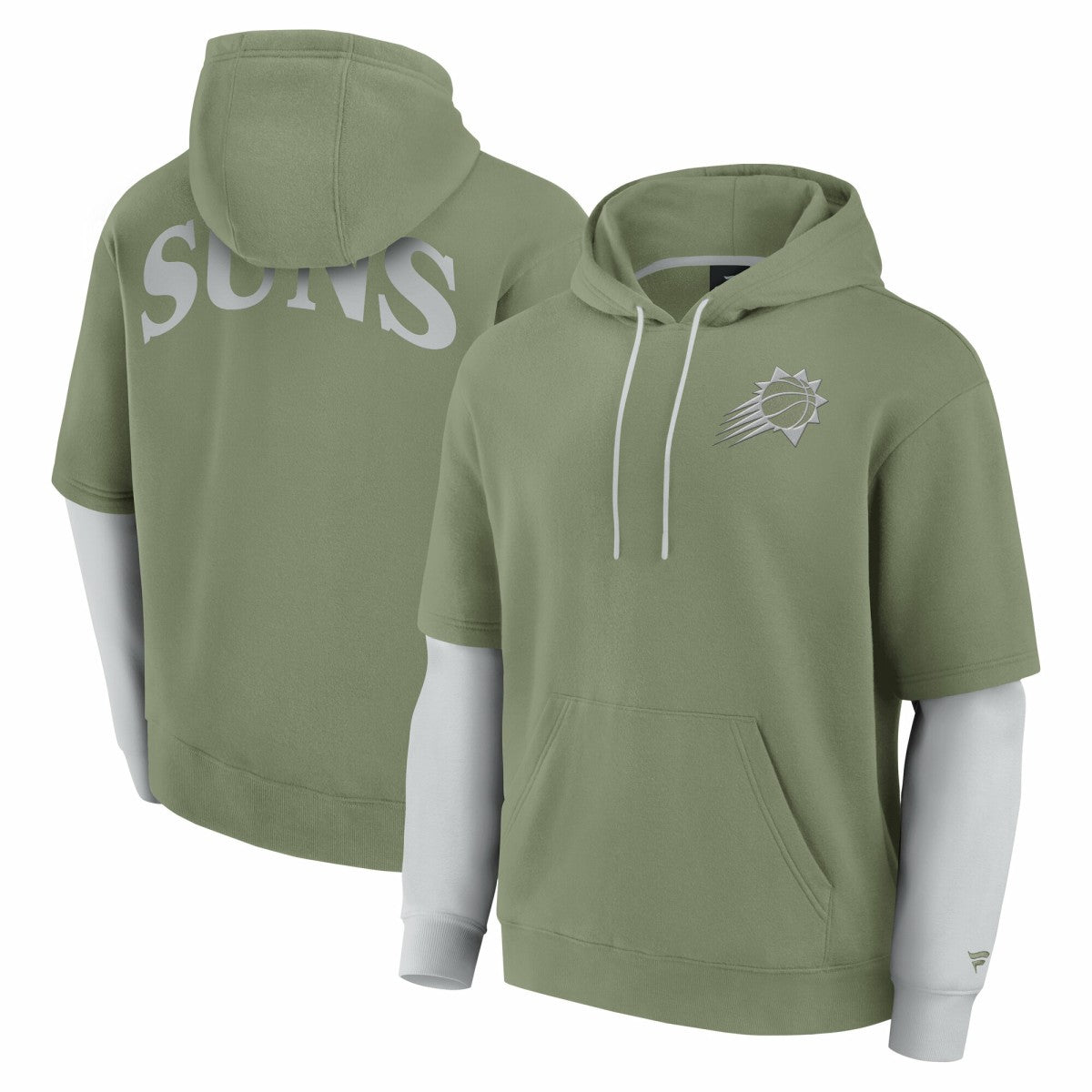 Phoenix Suns Elements Sleek Pullover Hoodie Olive - Fanatics
