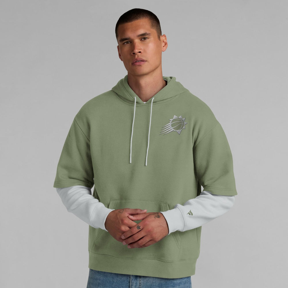 Phoenix Suns Elements Sleek Pullover Hoodie Olive - Fanatics