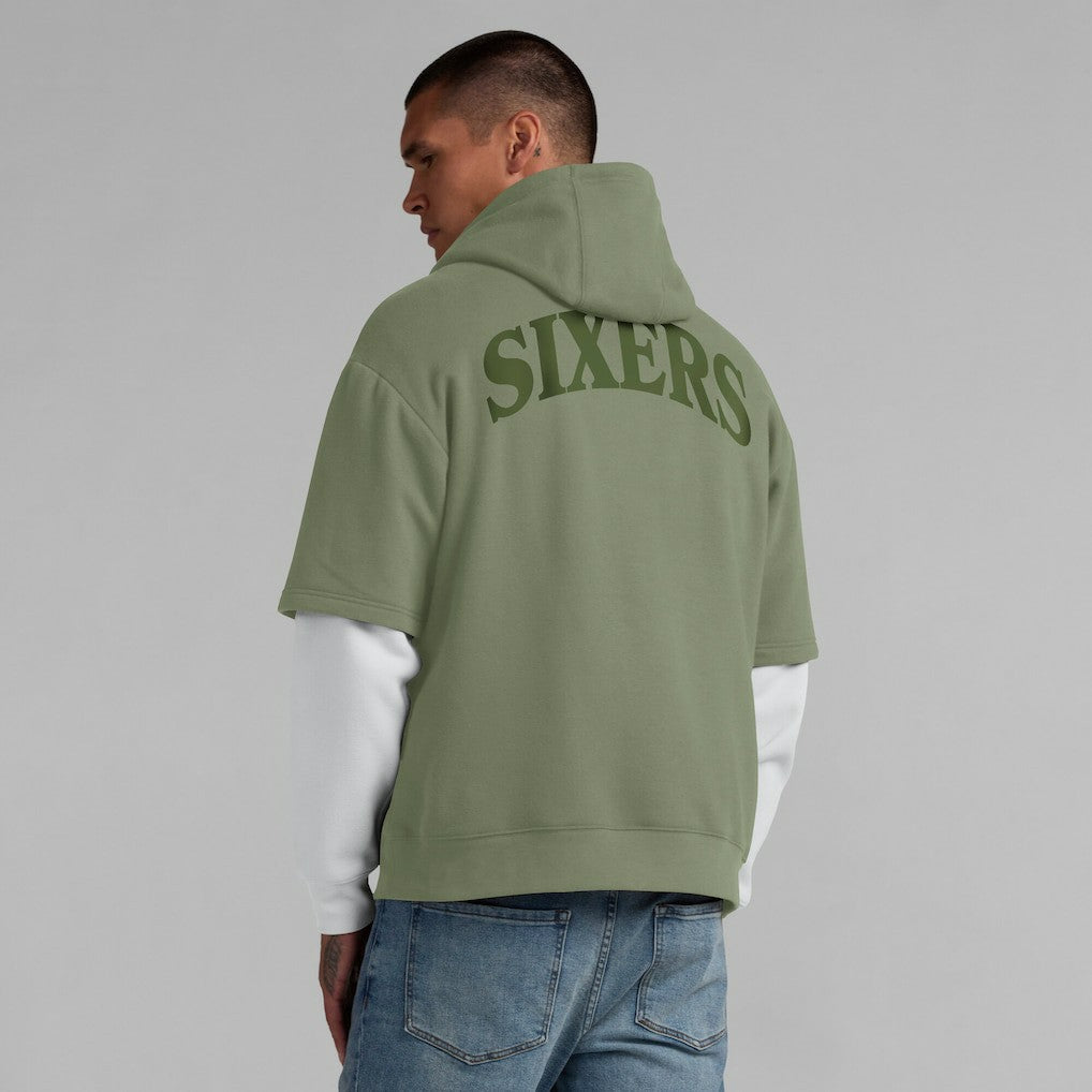 Philadelphia 76ers Elements Sleek Pullover Hoodie Olive - Fanatics outlet
