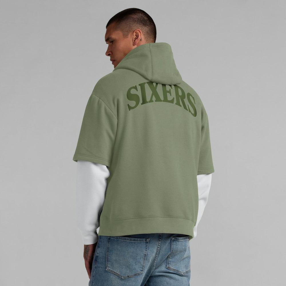 Philadelphia 76ers Elements Sleek Pullover Hoodie Olive - Fanatics outlet