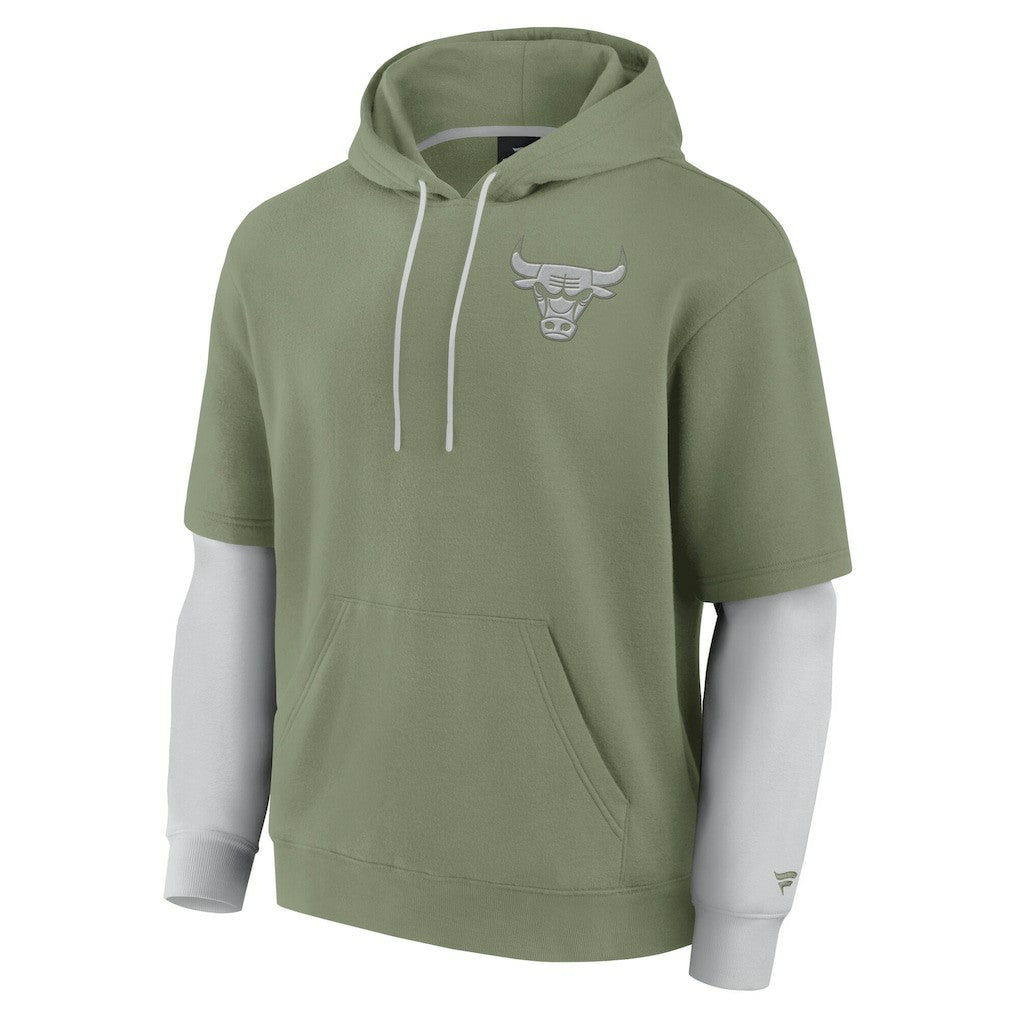 Chicago Bulls Elements Sleek Pullover Hoodie Olive - Fanatics