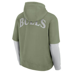 Chicago Bulls Elements Sleek Pullover Hoodie Olive - Fanatics