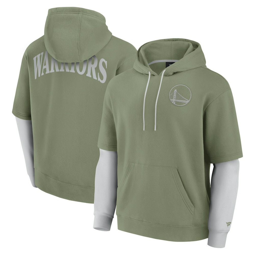 Golden State Warriors Elements Sleek Pullover Hoodie Olive - Fanatics
