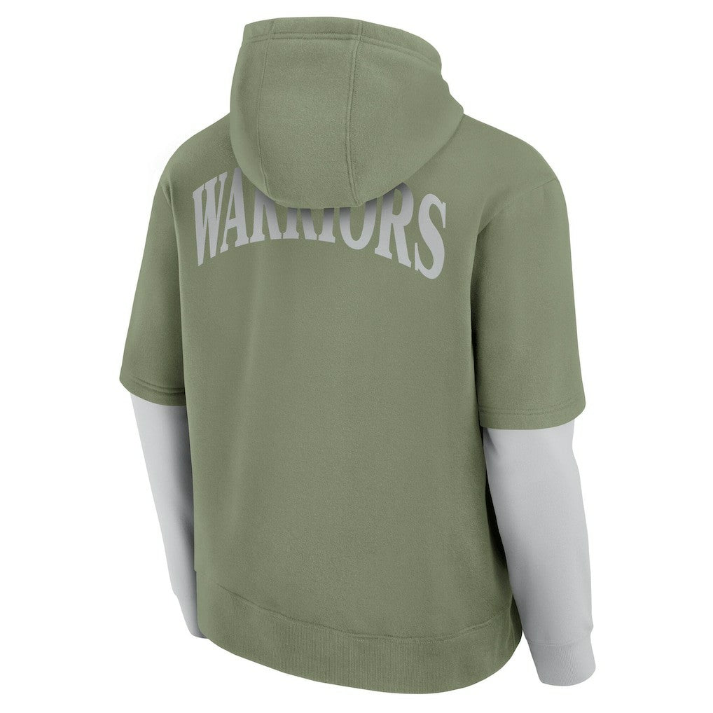 Golden State Warriors Elements Sleek Pullover Hoodie Olive - Fanatics