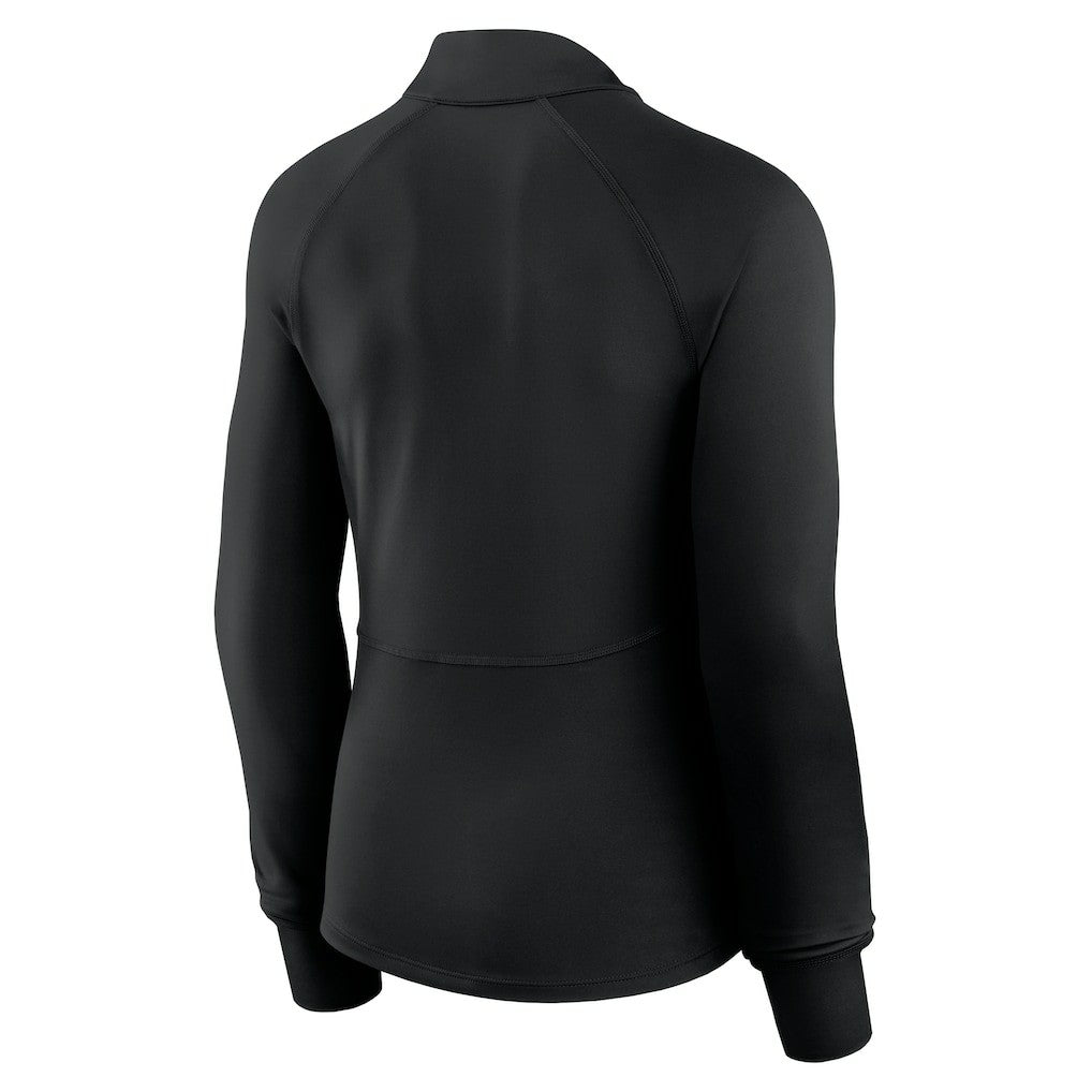 Philadelphia 76ers Women's Elements Match Raglan Quarter-Zip Top Black - Fanatics