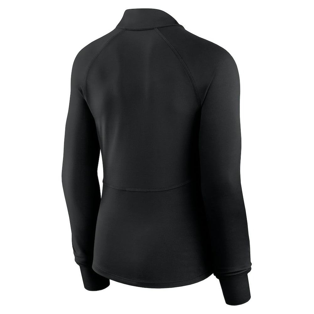 Philadelphia 76ers Women's Elements Match Raglan Quarter-Zip Top Black - Fanatics