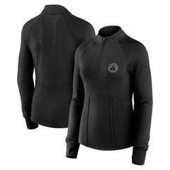 Boston Celtics Women's Elements Match Raglan Quarter-Zip Top Black - Fanatics