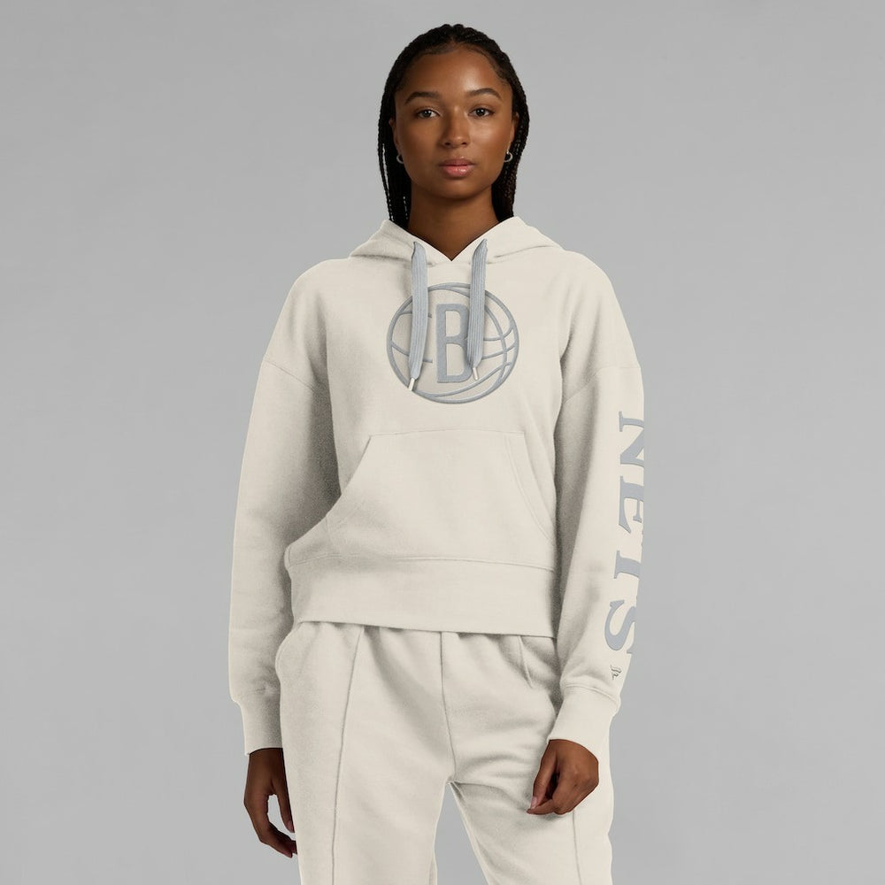 Brooklyn Nets Women's Elements Next Pullover Hoodie Cream - Fanatics outlet