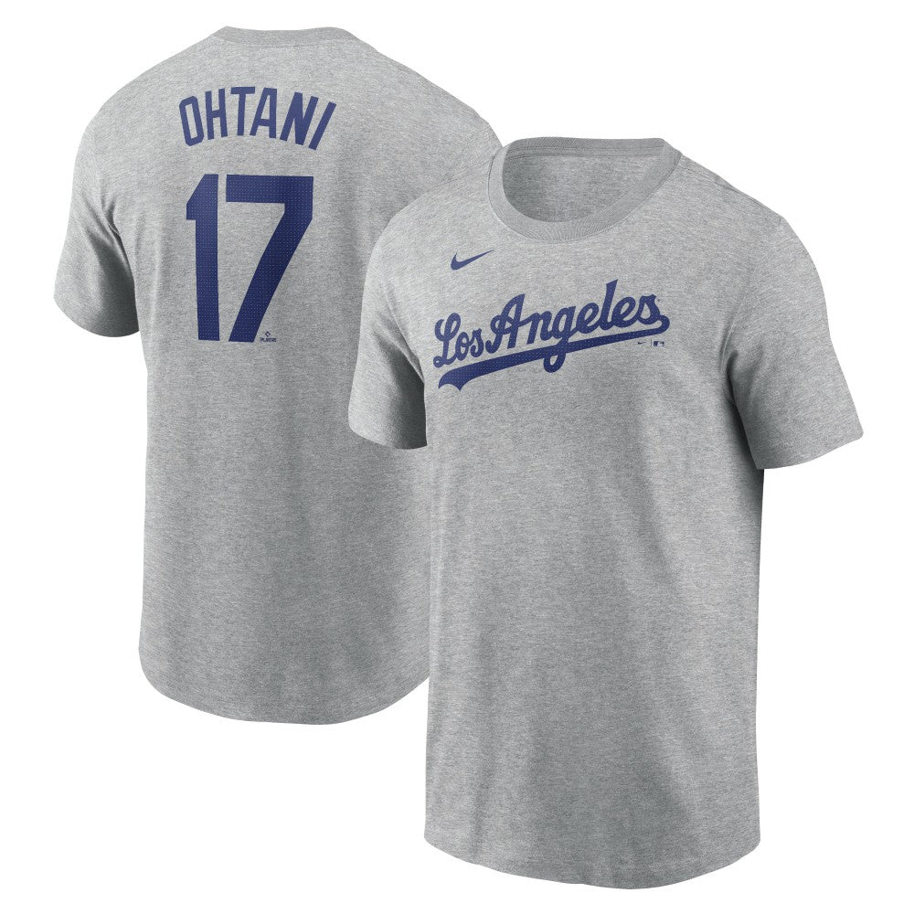 Shohei Ohtani Los Angeles Dodgers Nike 2024 Fuse Name & Number T-Shirt - Gray T-shirts