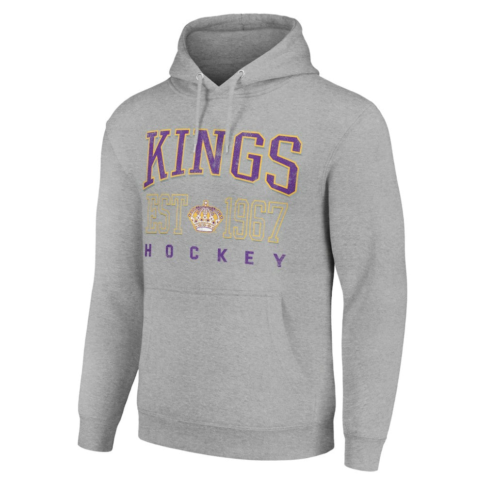 Los Angeles Kings Starter Retro Graphic Pullover Hoodie - Heather Gray | US 201066216