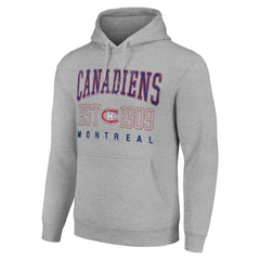 Montreal Canadiens Starter Retro Graphic Pullover Hoodie - Heather Gray | US 201066217
