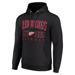 Detroit Red Wings Starter Retro Graphic Pullover Hoodie - Black | US 201066237
