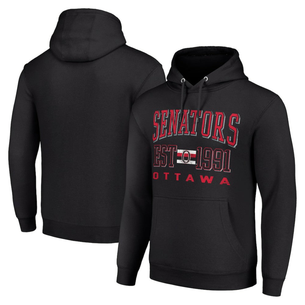 Ottawa Senators Starter Retro Graphic Pullover Hoodie - Black | US 201066240