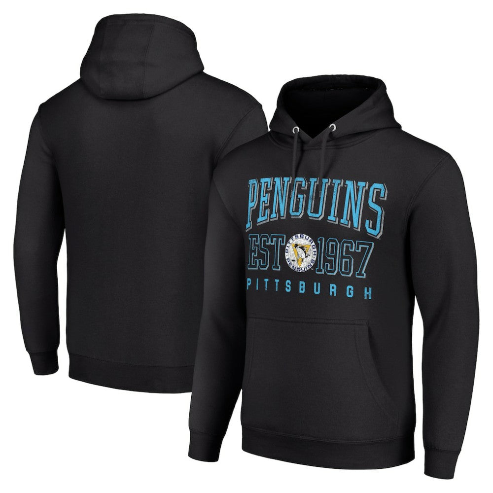 Pittsburgh Penguins Starter Retro Graphic Pullover Hoodie - Black | US 201066242