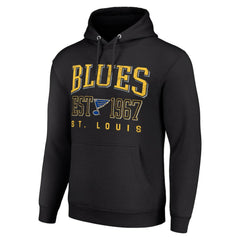 St. Louis Blues Starter Retro Graphic Pullover Hoodie - Black | US 201066243