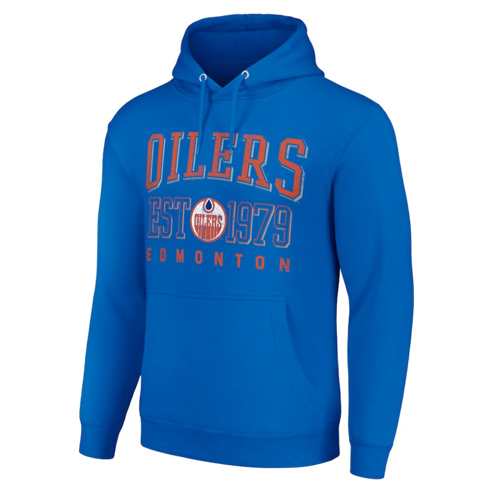 Edmonton Oilers Starter Retro Graphic Pullover Hoodie - Royal | US 201066245