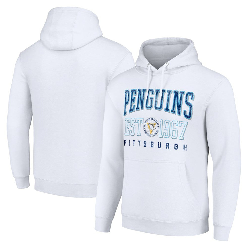 Pittsburgh Penguins Starter Retro Graphic Pullover Hoodie - White | US 201066254