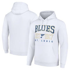 St. Louis Blues Starter Retro Graphic Pullover Hoodie - White | US 201066255